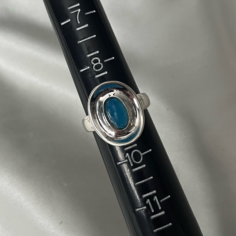 RLM Silver and Blue Oval Ring